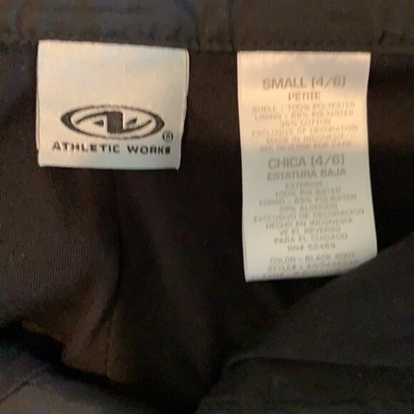 Athletic Works Wind Breaker Pants Lined Size Small Petite 4/6 Black - Picture 10 of 12